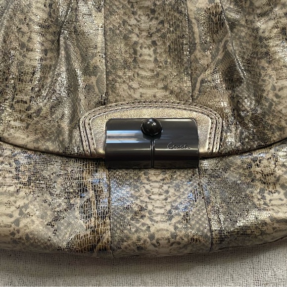 Coach Kristin Python Embossed Shoulder Bag - Picture 13 of 14